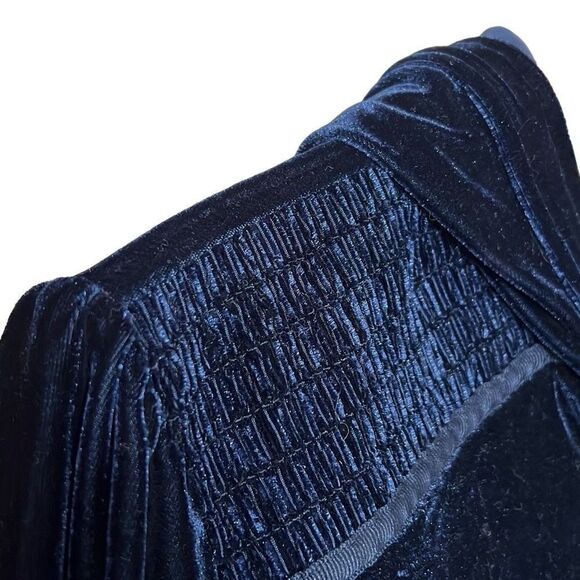 Coldwater Creek Smocked Velvet Hoodie - Picture 4 of 7